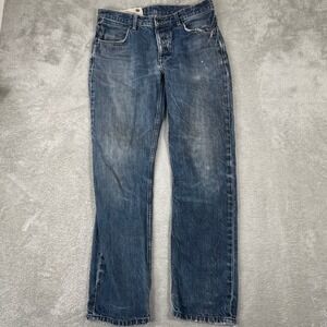 Gap 1969 Morrison Jeans Mens 32x32 Blue Pigment Dip Distressed Grunge Skater Y2K